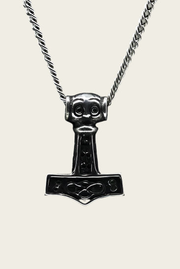 Zilveren Hamer van Thor - 5 ketting hanger