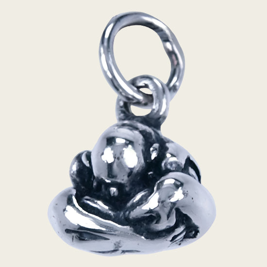 Zilveren Yogi Man ketting hanger - Orang Maloe