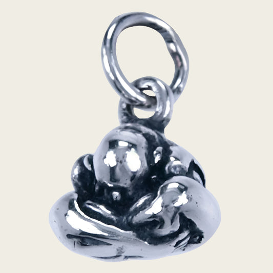 Zilveren Yogi Man ketting hanger - Orang Maloe