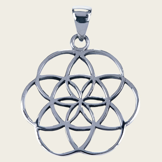 Silver Seed of Life Necklace Pendant