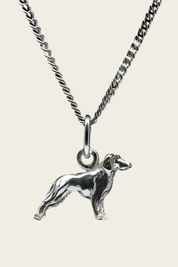 Zilveren Duitse brak ketting hanger - klein