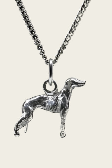 Zilveren Sloughi ketting hanger - klein