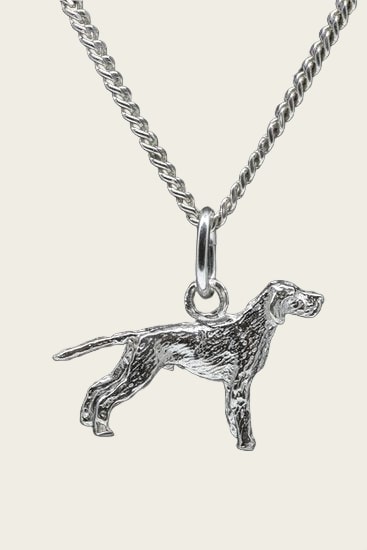 Zilveren Slovenky hrubostyohar met staart ketting hanger - klein