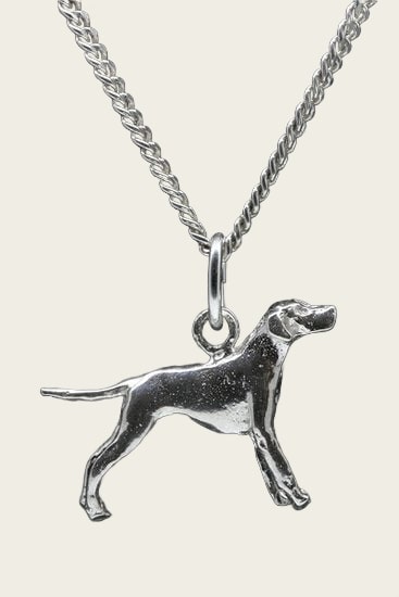 Zilveren Pointer ketting hanger - klein