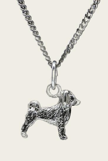 Zilveren Phalene nachtvlinder ketting hanger - klein