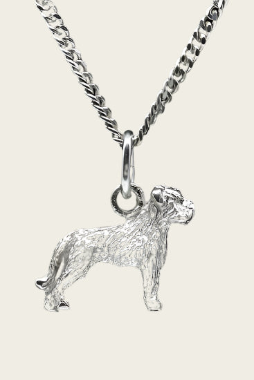 Zilveren Smous Hollandse - staart omlaag ketting hanger - klein