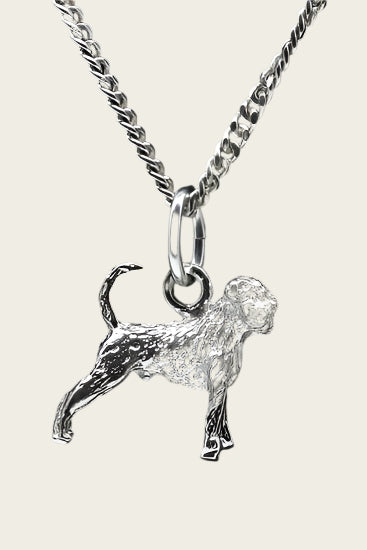 Zilveren Smous Hollandse - staart omhoog ketting hanger - klein