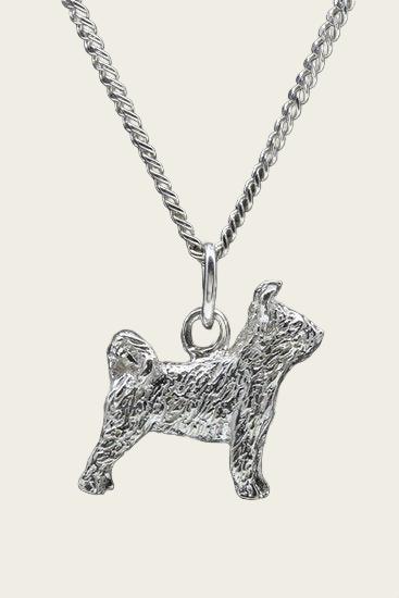 Zilveren Pumi ketting hanger - groot