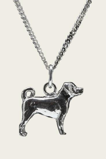 Zilveren Appenzeller sennenhond ketting hanger - groot