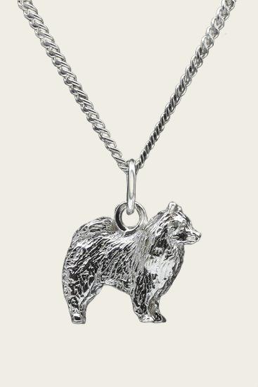 Zilveren Japanse kees ketting hanger - groot
