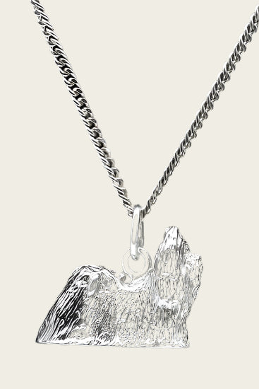 Zilveren Maltezer ketting hanger - groot