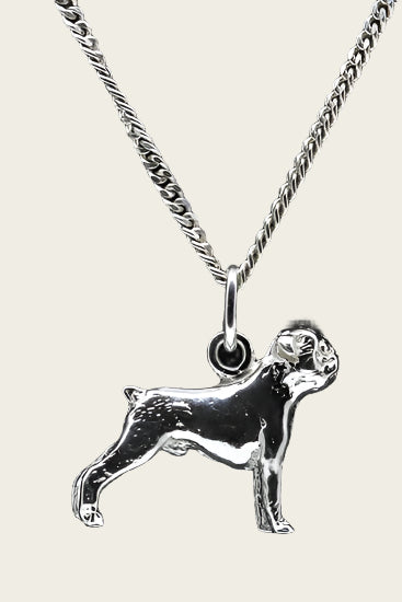 Zilveren Brabancon petit - Brabandertje ketting hanger - groot