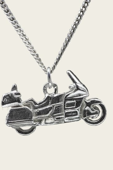Zilveren Motor vlak ketting hanger
