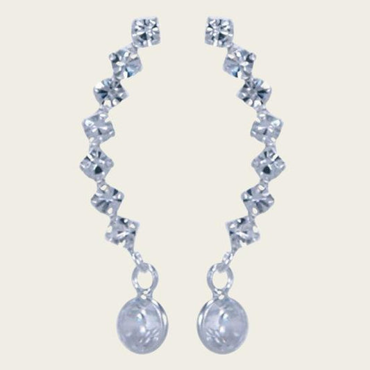 Silver Zirconia adventure stud earrings