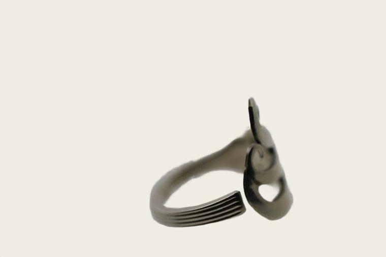 Silver Fork as a ring cutlery jewelry