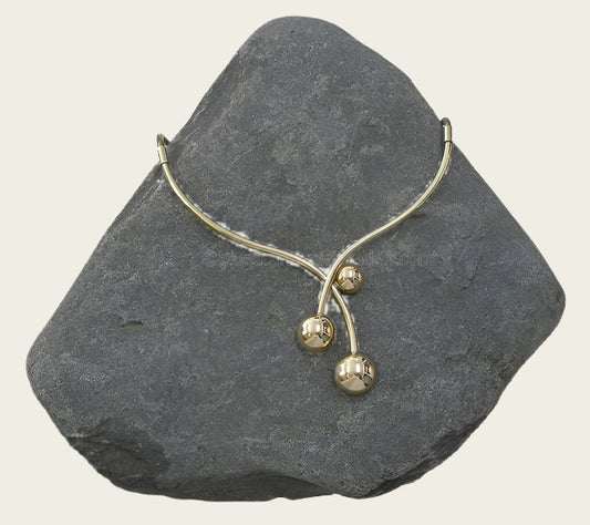 Ashanger met ketting Trio verbronsd - massief