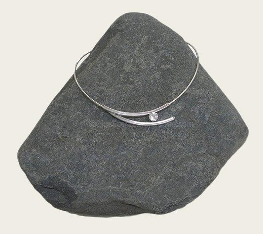 Ashanger met ketting Split way verzilverd