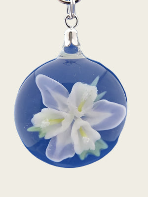Ashes &amp; memorial pendant fusion in glass hand blown