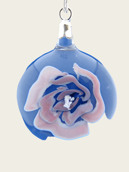 Ashes &amp; memorial pendant fusion in glass hand blown