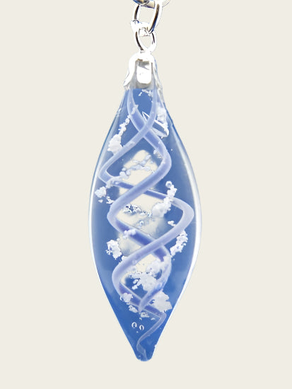 Ashes &amp; memorial pendant fusion in glass hand blown