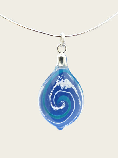 Ashes &amp; memorial pendant fusion in glass hand blown