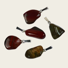Jaspis Fantasy edelsteen ketting hanger rvs