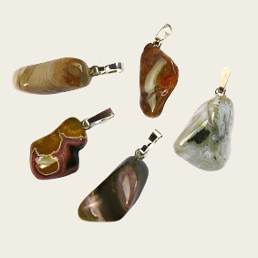 Jaspis oceaan edelsteen ketting hanger rvs