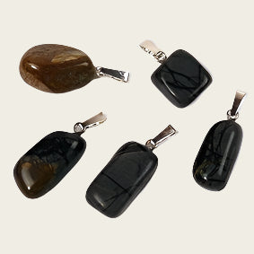 Jaspis picasso edelsteen ketting hanger rvs