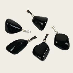 Onyx edelsteen ketting hanger rvs
