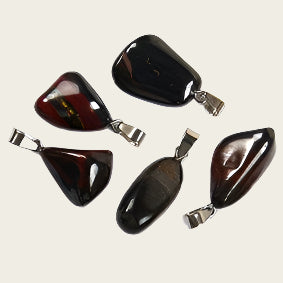Tijgerijzer edelsteen ketting hanger rvs