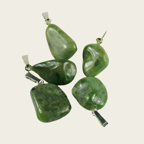 Vesuvianit edelsteen ketting hanger rvs