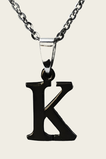 RVS Letter K ketting hanger - edelstaal