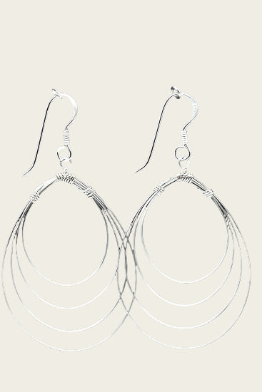 Zilveren Collier oorhangers