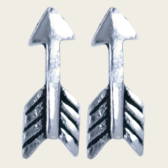Silver Arrow Stud Earrings