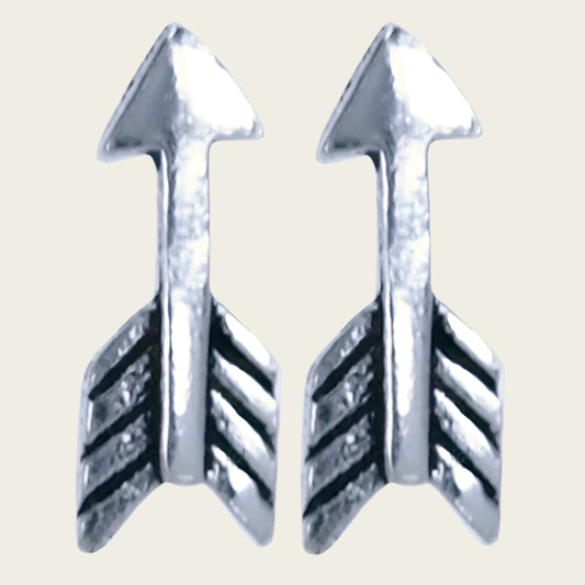 Silver Arrow Stud Earrings