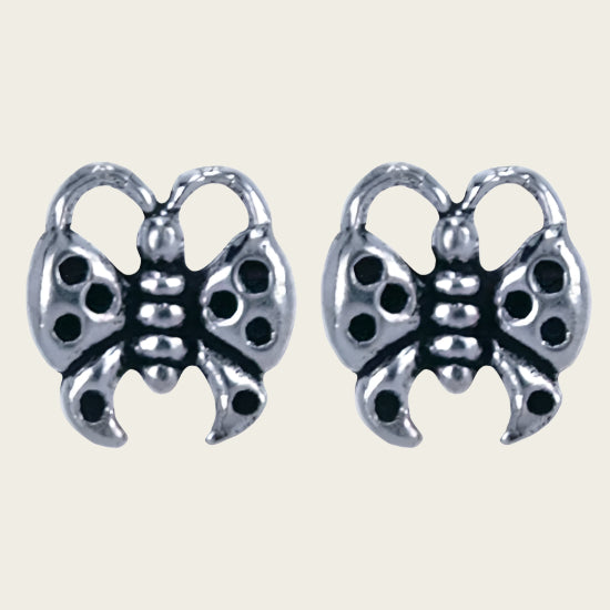 Silver Butterfly Stud Earrings