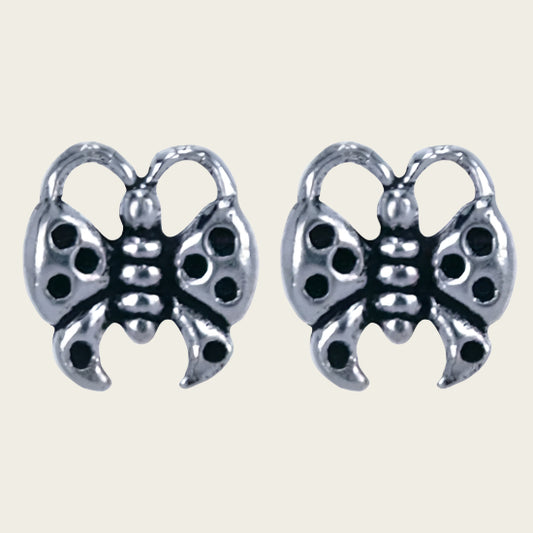 Silver Butterfly Stud Earrings