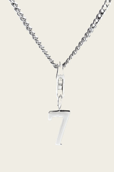 Silver Number 7 (seven) pendant and/or charm