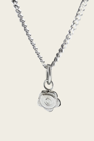 Zilveren Vergeetmijnietje klein  ketting hanger