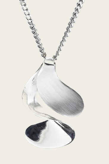 Zilveren Edelweiss mat-glans ketting hanger