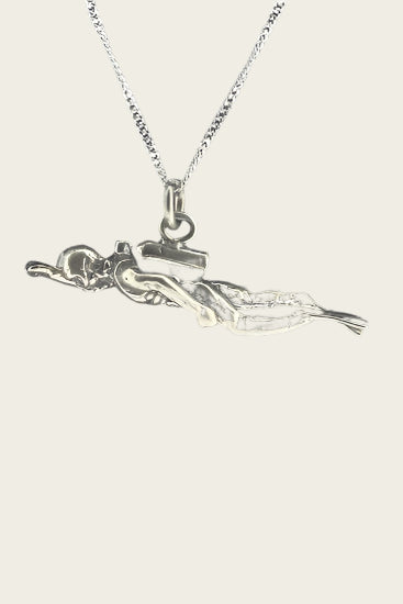 Zilveren Duiker XL ketting hanger