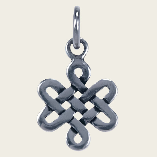 Silver Endless Knot Round Corners Necklace Pendant