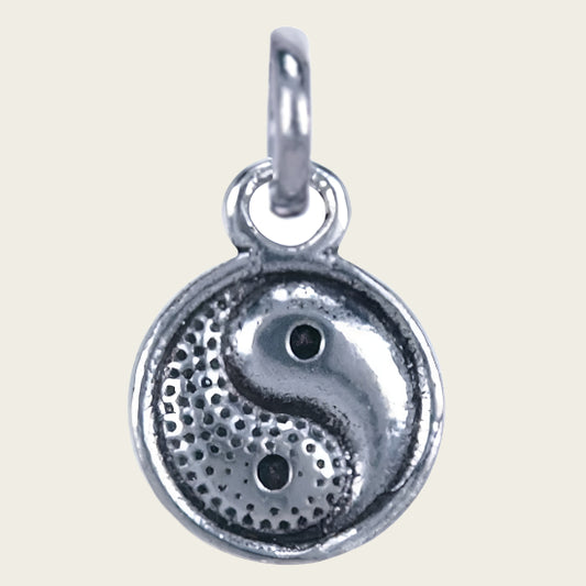 Zilveren Yin Yang klein ketting hanger