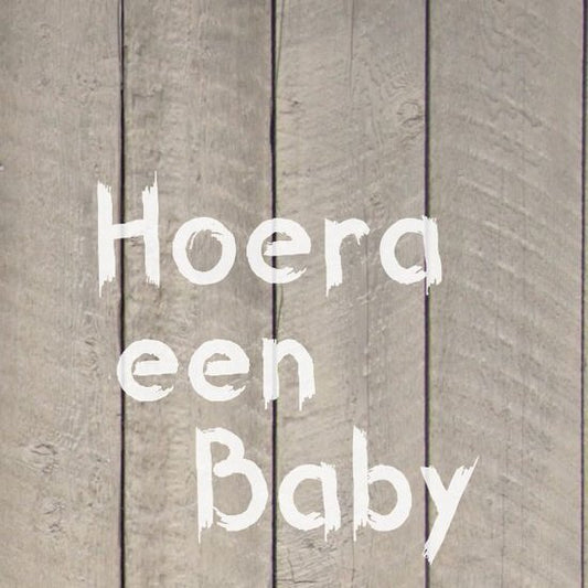Wenskaart "Hoera een baby"