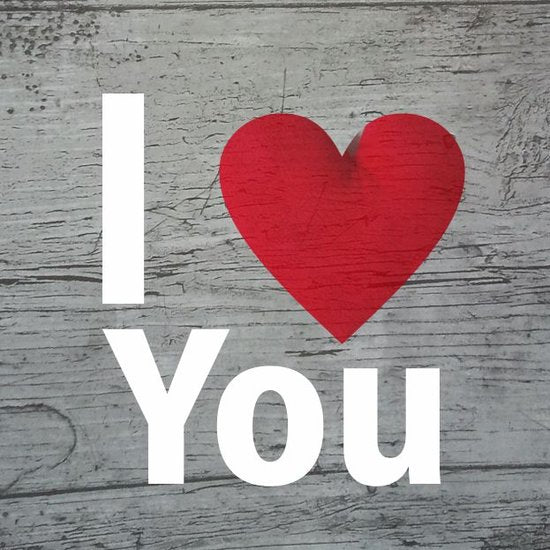 Greeting card "I Love You" 