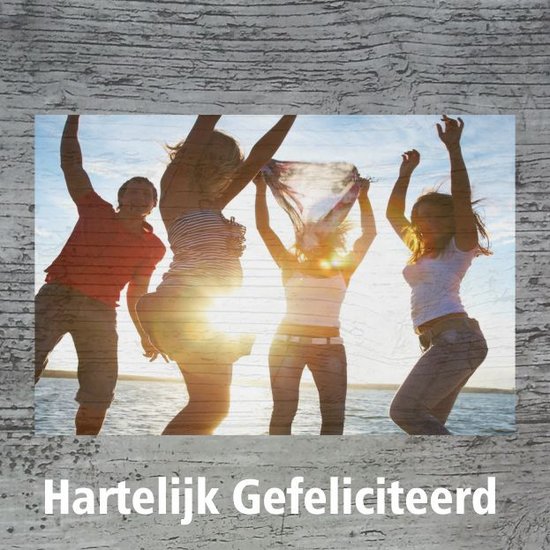 Wenskaart "Hartelijk gefeliciteerd"