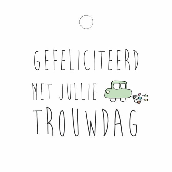Wenskaart "Gefeliciteerd met jullie trouwdag"