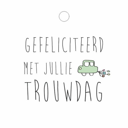 Wenskaart "Gefeliciteerd met jullie trouwdag"
