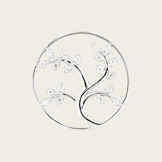 MY iMenso "tree of life" fantasy cz 33mm insignia (925/rhod-plated)