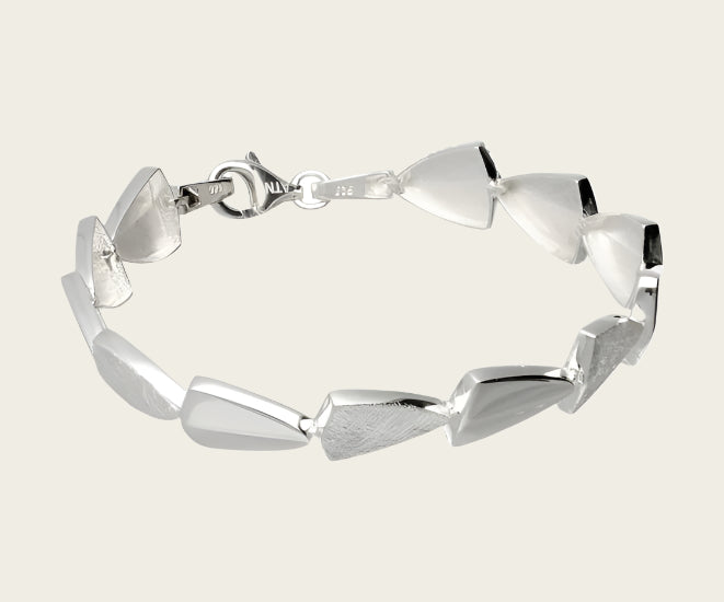 Silver design bracelet Arrow matt-gloss 19 cm